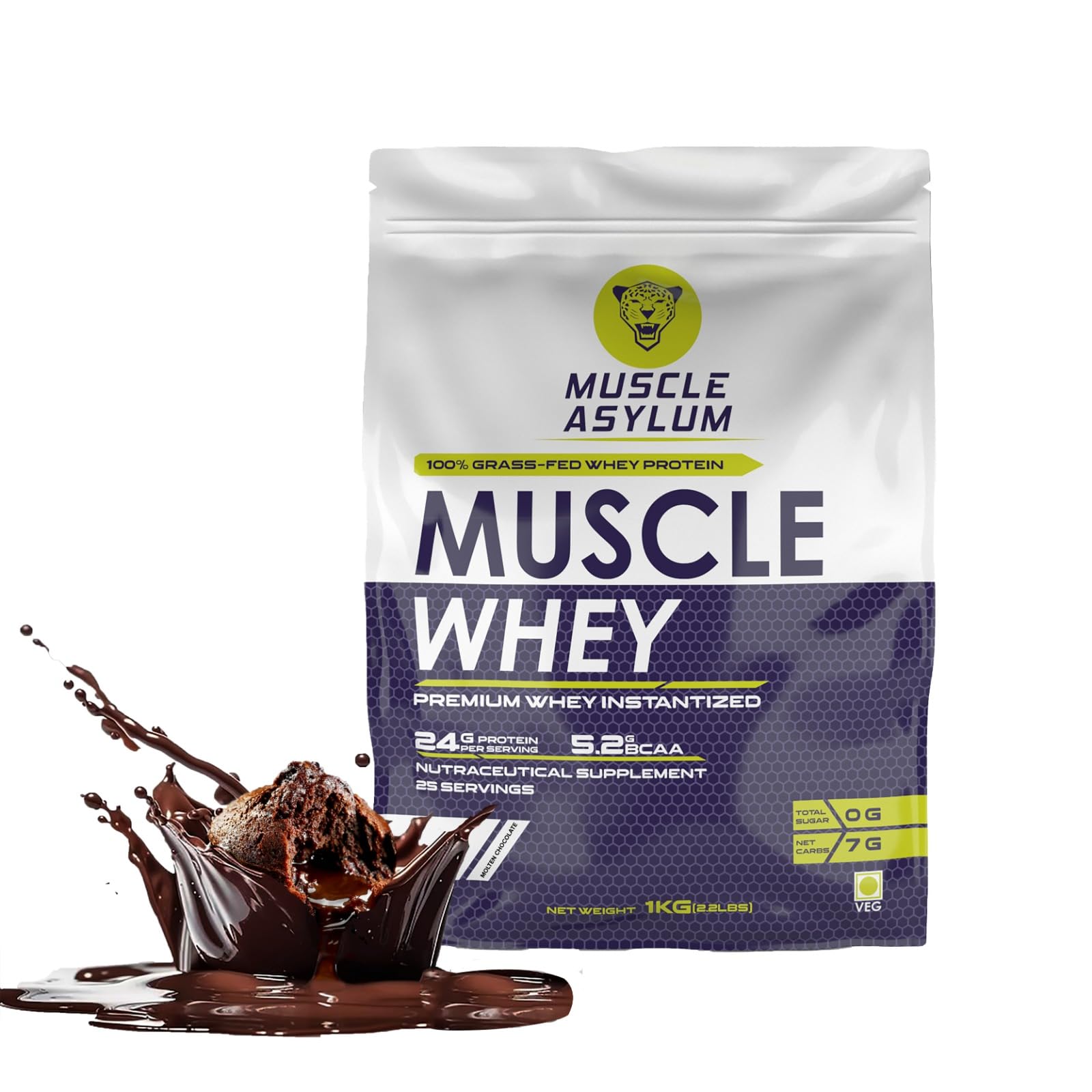 Muscle Asylum Premium Whey Protein l 1kg, 25 Servings l Molten Chocolate l With Genuine Lab Reports l Muscle Building & Recovery | Increased Muscle (B0CT3KTG49) Amazon Price History, Amazon Price Tracker