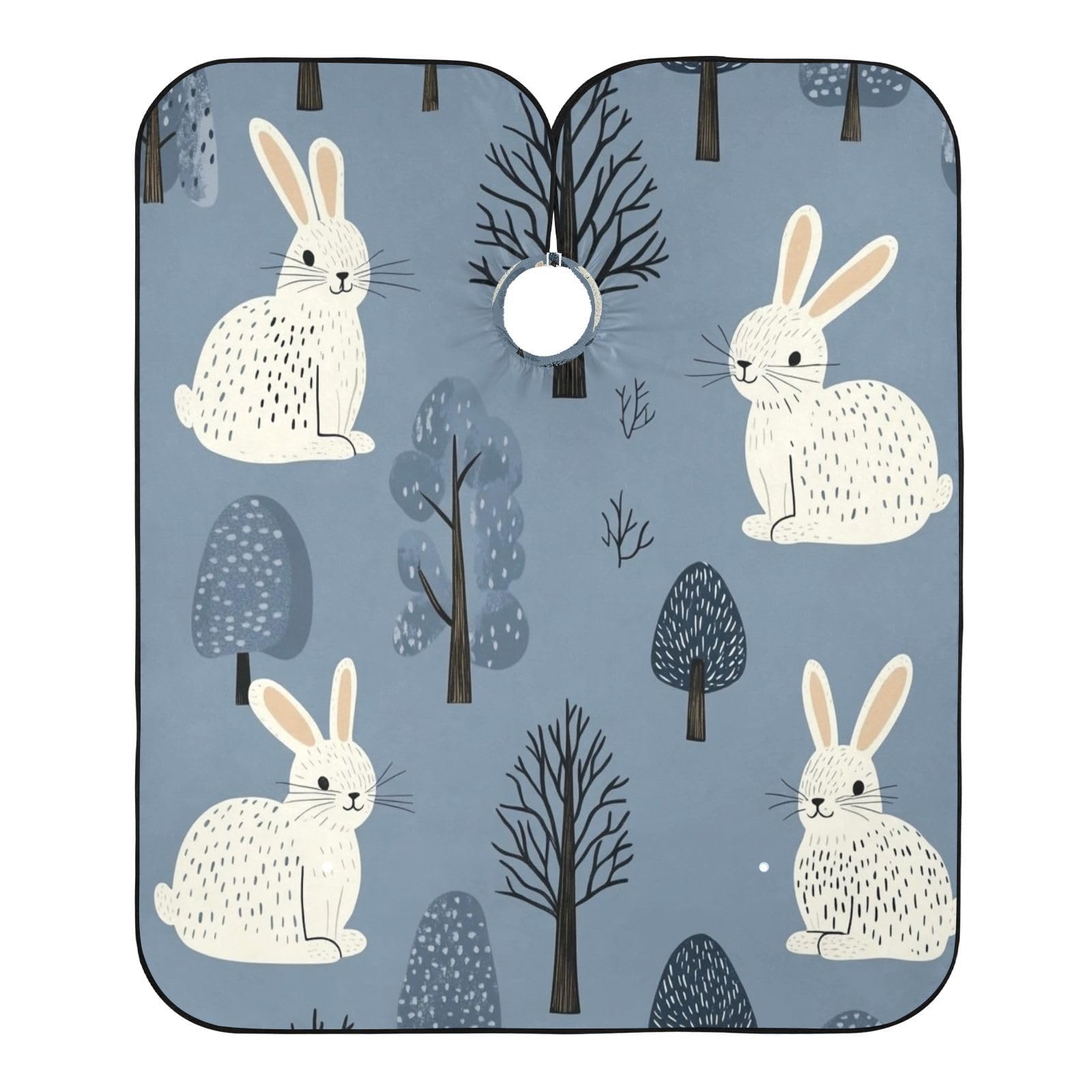 Kigai Bunny Tree Hair Cutting Cape for Men & Women Waterproof Barber Cape Professional Hairdressing Salon Styling Apron with Adjustable Closure Snap