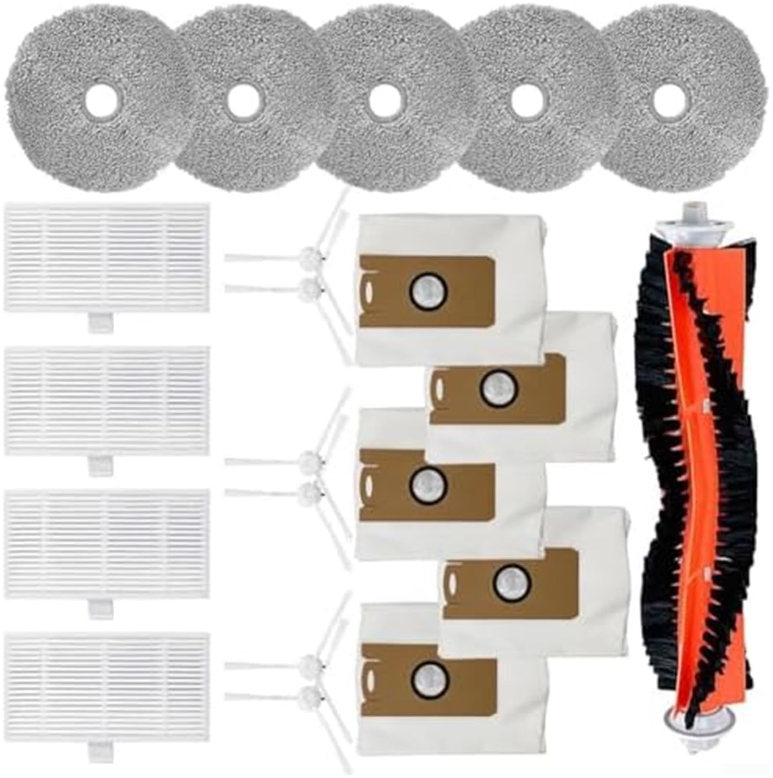 Wivplex Set di accessori di ricambio for spazzole laterali e filtri for aspirapolvere robot Ultenic MC1 Kit di sostituzione per aspirapolvere