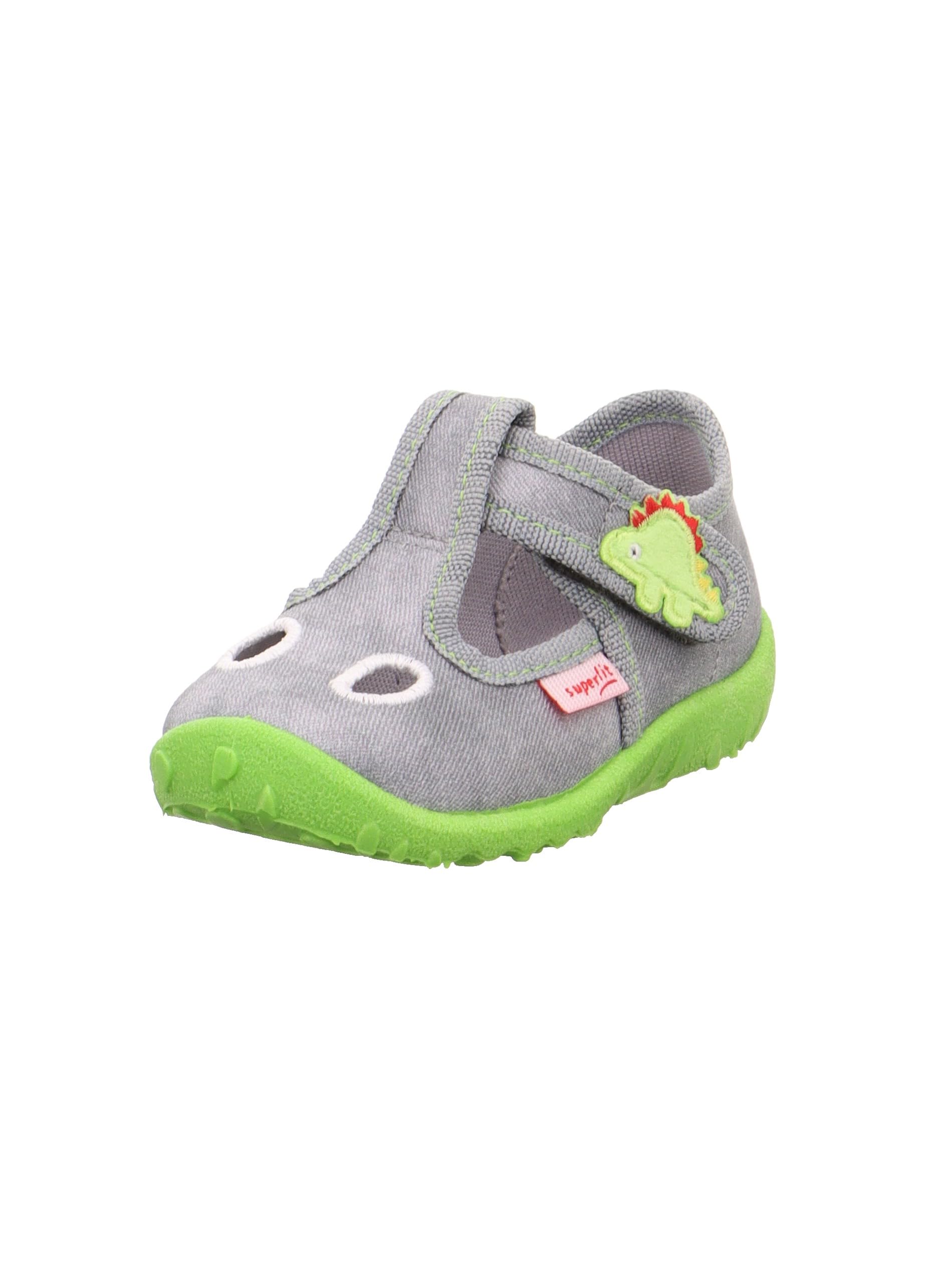Superfit Baby Boys' Spotty Slippers, Grey 2500, 2 UK Child