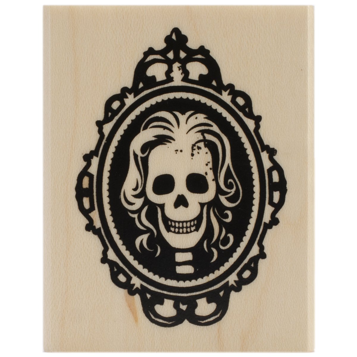 Inkadinkado Wood Stamp, Skull Cameo
