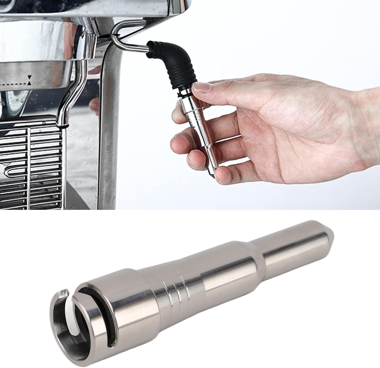 Steam Nozzle Tip Spout for ECP3420 EC680, Stainless Steel Coffee Machine Steam Nozzle, Replacement Milk Frother Foam Inner Tube