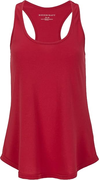 boxercraft Light and Flowy Cotton Blend Tank - at Ease Racer Back Tank Ladies Sizes