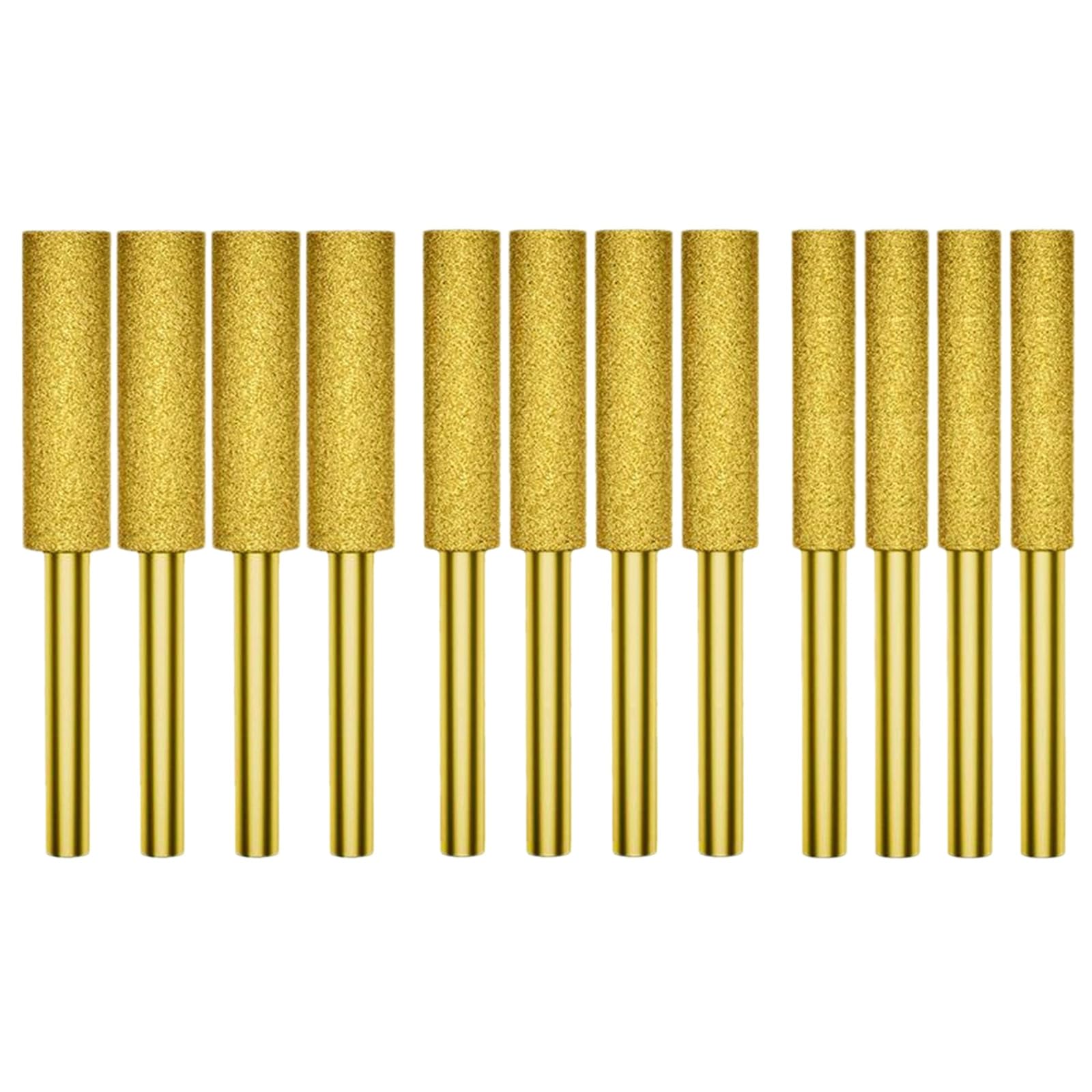 12Pieces Chainsaw Chain Bit Polishing Sharpening Heads Burrs for Quick and Accurate Grinding with Lightweight Designing Chainsaw Sharpener