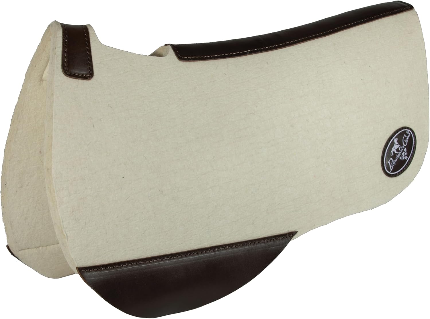 Professional's Choice 100% Steam-Pressed Wool Felt Saddle pad | Round Shape Tan 3/4" Felt | 28" x 30" pad Size
