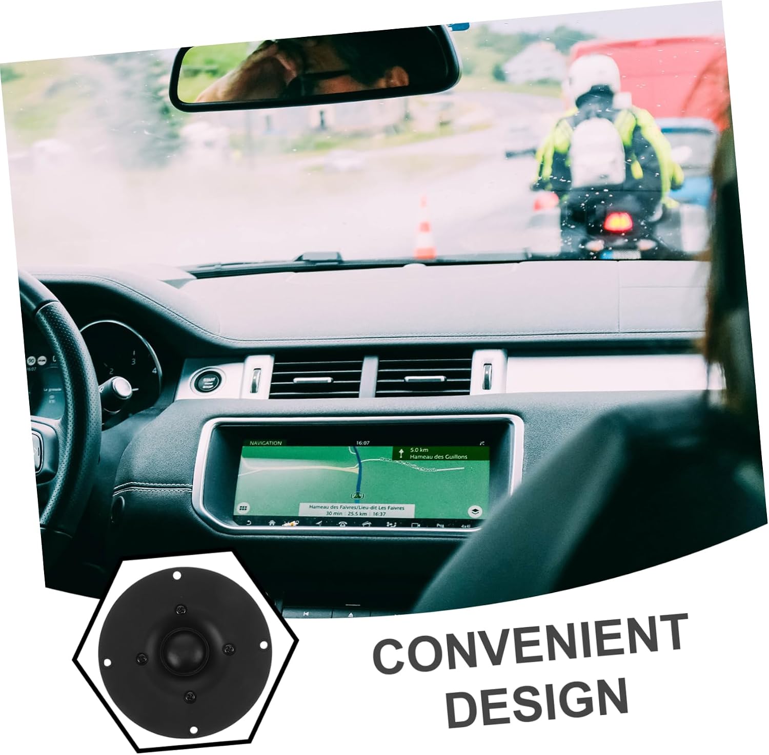 Zerodeko Dome Tweeter Speaker 30w 8 Ohm Black Plastic for Car Audio
