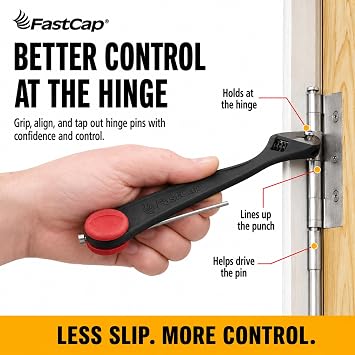 FastCap Knuckle Bender with Built-in Hinge Pin Remover - Adjustable Door Hinge Tool for Fast and Accurate Sagging Door Fixes
