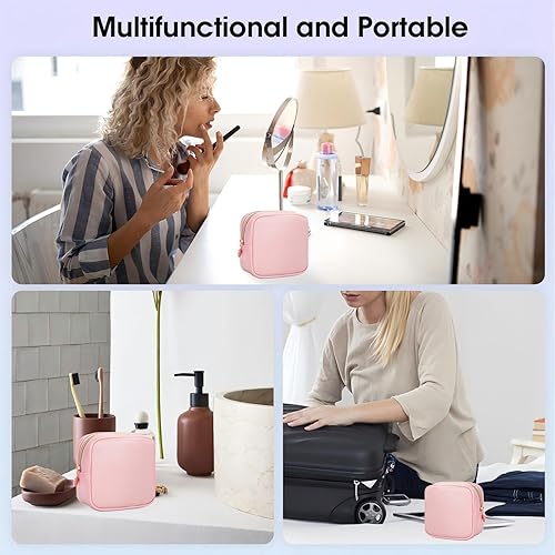 Miniatura 6 de Wandering Nature Pequeña Bolsa de Maquillaje para Cartera Mini Bolsa de Maquillaje Bonita Bolsa de Cosméticos para Mujeres con Bolsillos Deslizantes