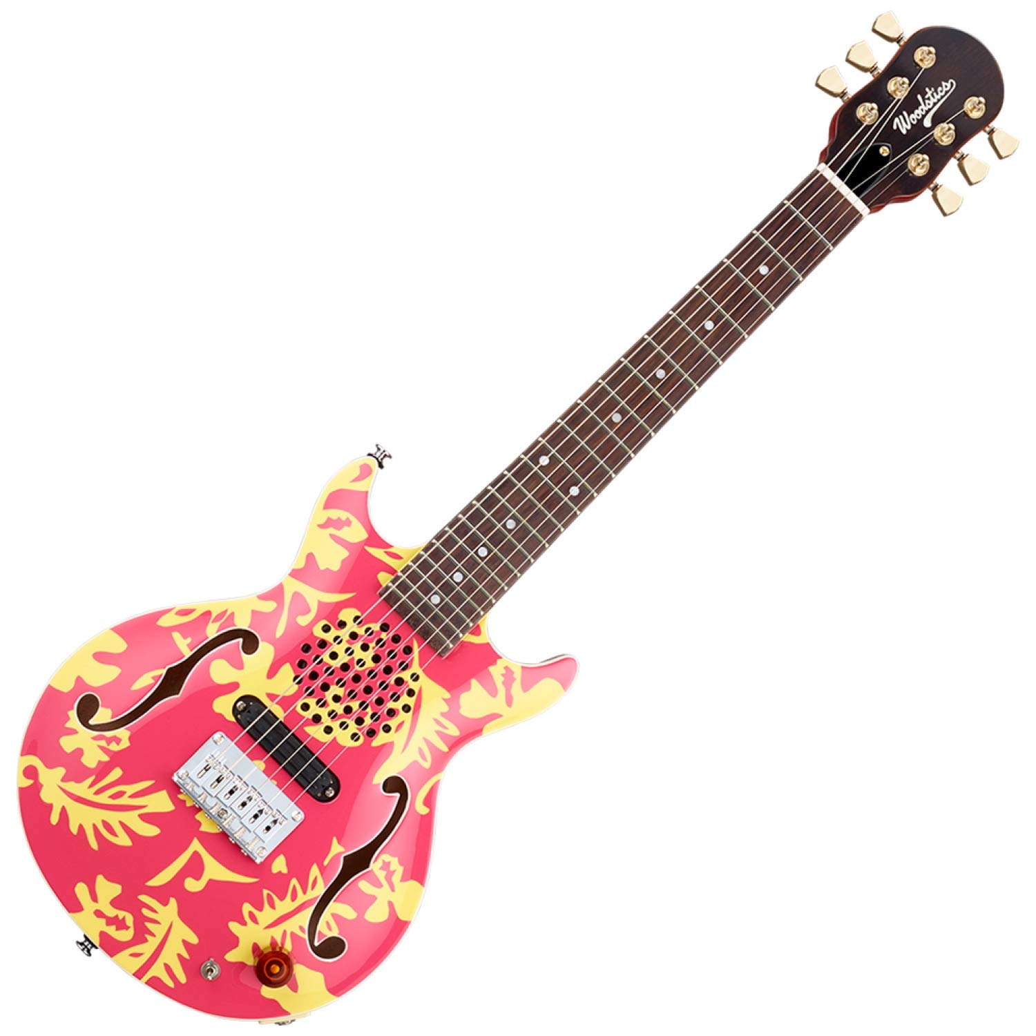 Amazon | Woodstics Guitars WS-MINI Pink ＆ Yellow ALOHA スピーカー