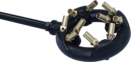 Miniatura 4 de 41,000 BTU 10 chorros de hierro fundido hecho en casa, sistema de control de llama y regulador de alta presión con manguera para bricolaje forja