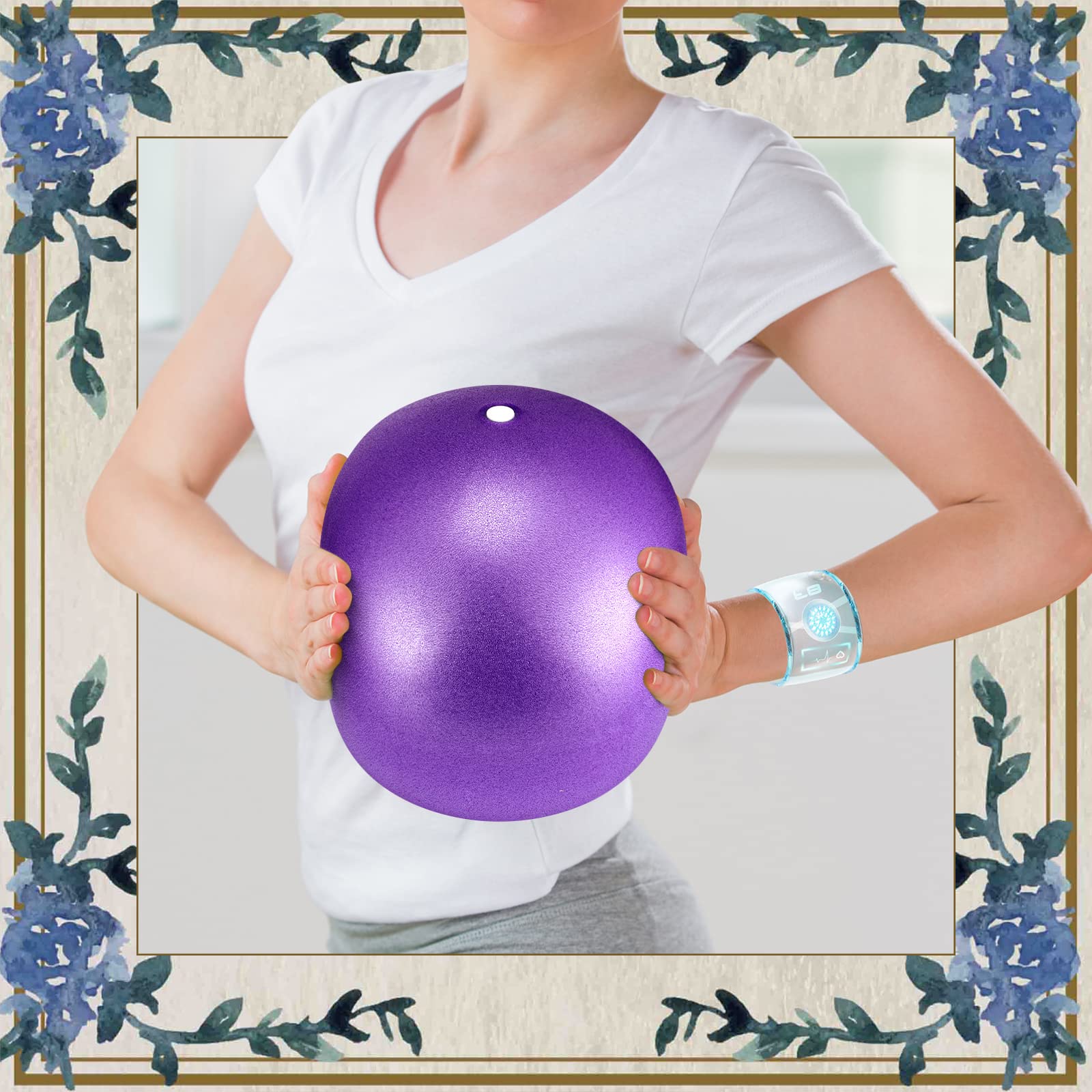 Hungdao 24 Pcs Small Pilates Ball 9 Inch Exercise Ball for Yoga Classroom Core Ball Barre Ball for Aerobics Classes Yoga Ball for Bender Training Physical Therapy Balance Stretching