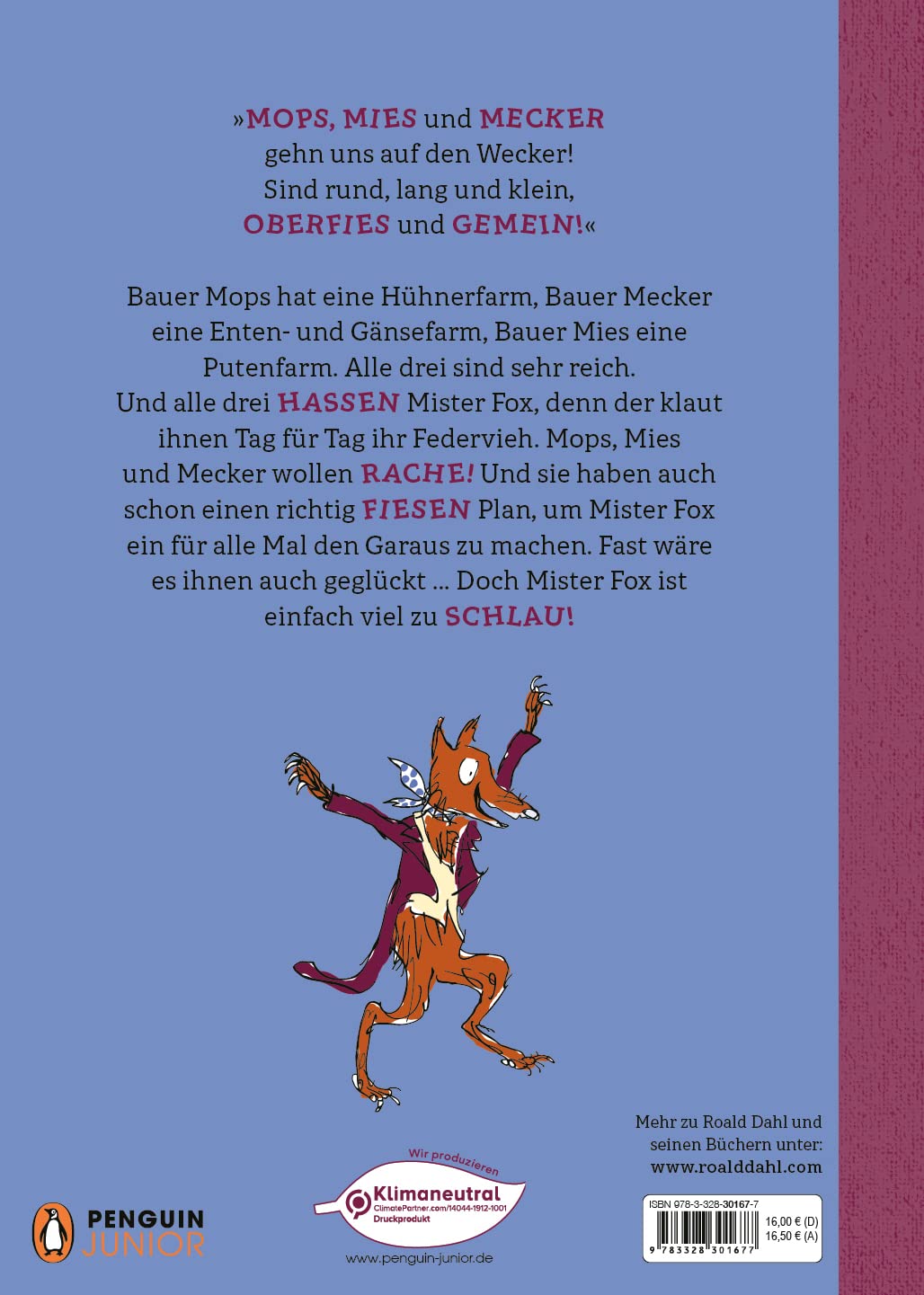 Der fantastische Mr. Fox: Neu übersetzt von Andreas Steinhöfel. Die weltberühmte Geschichte farbig illustriert für Kinder ab 8 Jahren