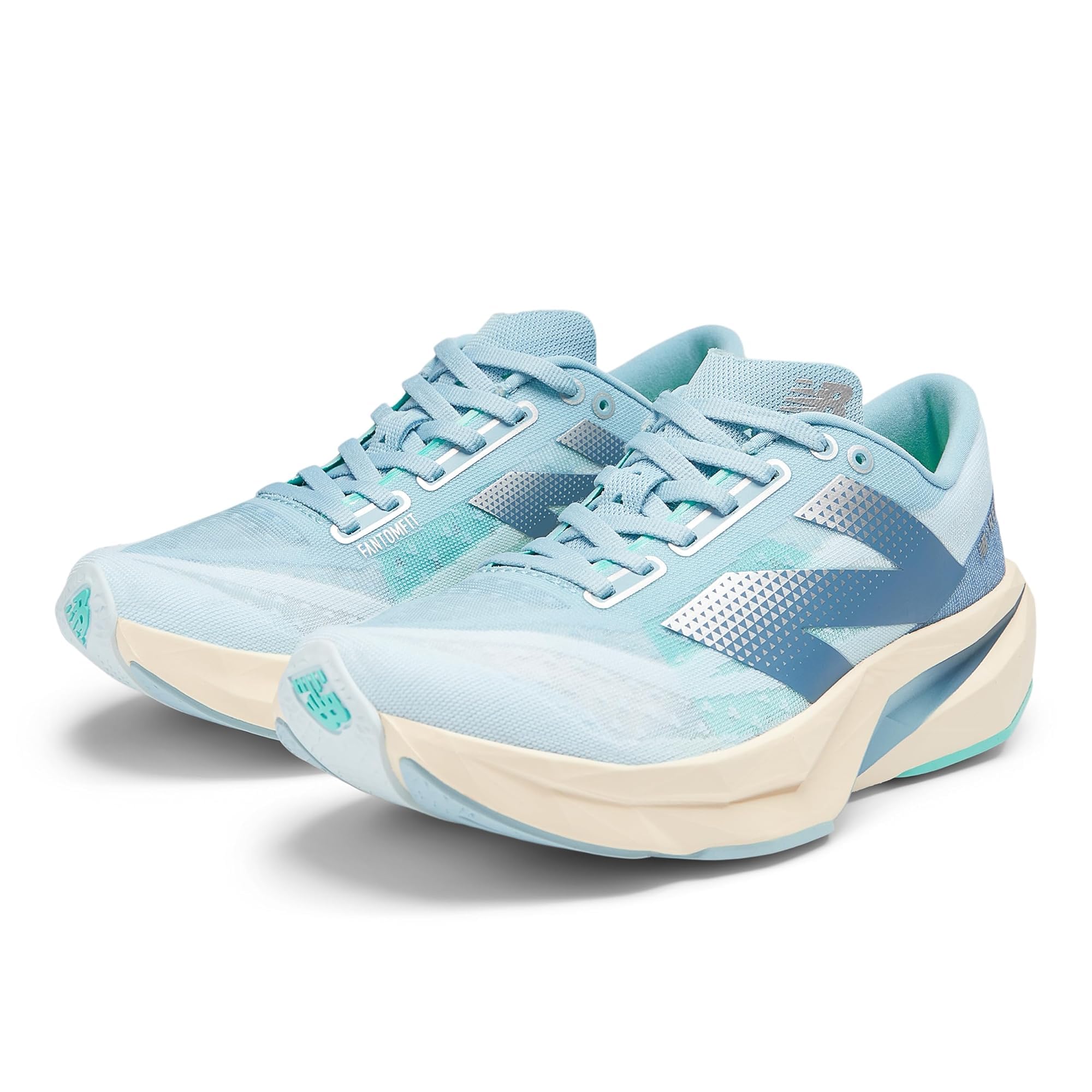 new balance Women's FuelCell Rebel V4, Quarry Blue/Chrome Blue/Heron Blue, 8.5 Wide-picture-31