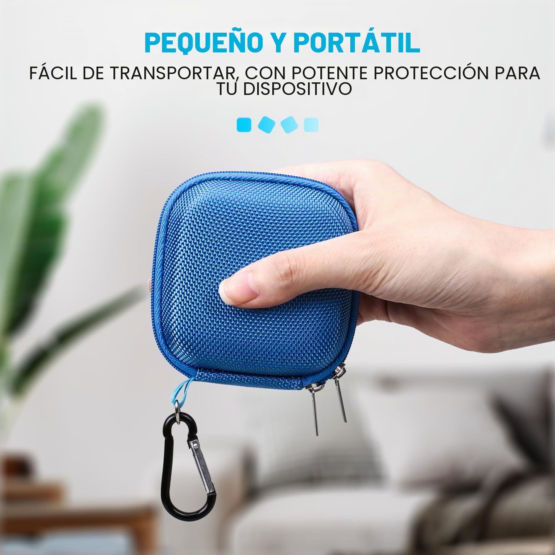 Lacdo Funda Disco Duro Externo para Crucial X10 / Crucial X9 / X9 Pro / X10 Pro Portable SSD 1TB 2TB 4TB 6TB 8TB Unidad de Estado Sólido Externa, EVA Bolsa de Almacenamiento, Azul