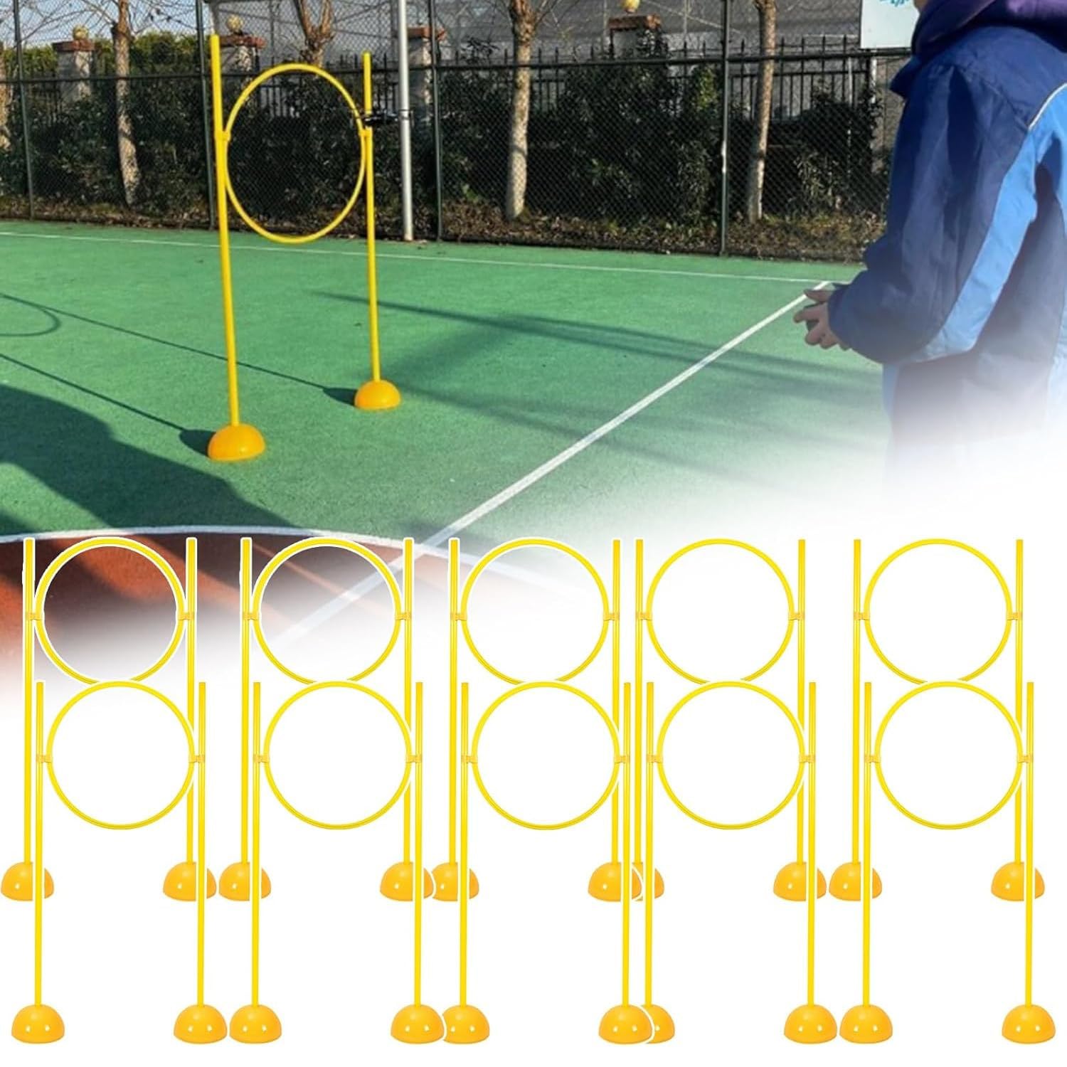 Drone Racing Obstacle Course Kit – Cancelli a cerchio portatili per allenamento in interni ed esterni con difficoltà regolabile