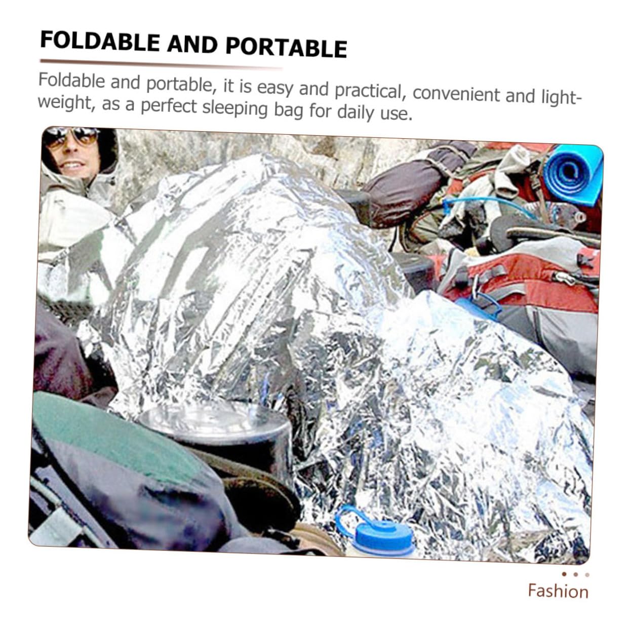 Insulated Sleeping Bag Adult Camping Cold Weather Emergency Blanket Random Color
