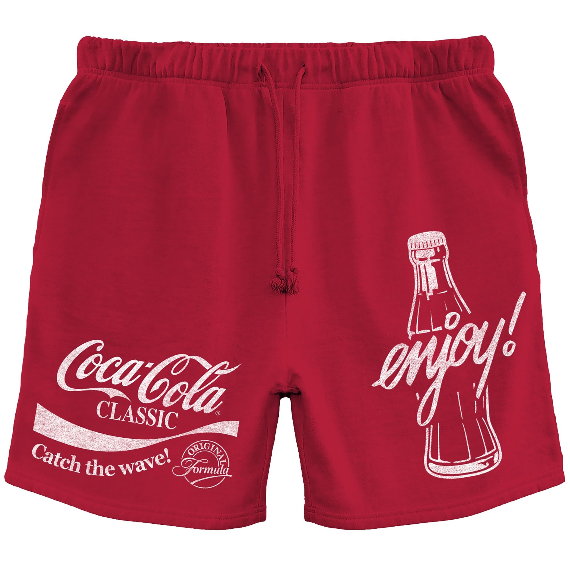 Ripple Junction Coca-Cola Men's Graphic Drawstring Lounge Shorts Officially Licensed