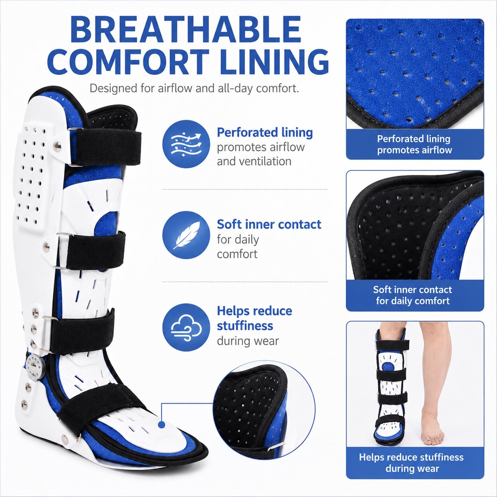 Plantarfasziitis Nachtschiene Fußheberentlastung Sprunggelenkbandage AFO Orthese für Achillessehnenentzündung Fußgelenk Bandage Stütze bei Verletzungen Schmerzen(Links,L)
