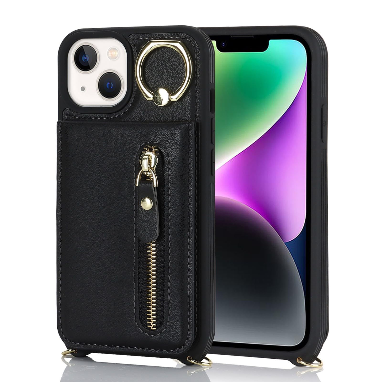 Card Holder Case For IPhone 11 Pro, Premium PU Leather Wallet Case With - View #7