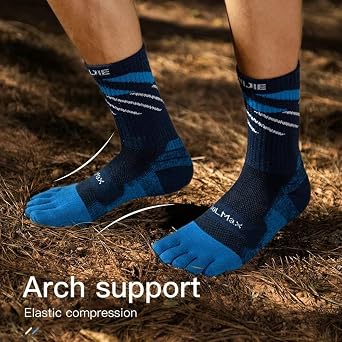 Athletic Long Socks for Winter Outdoor Hiking Mountaineering Cross-country Winter Daily Commuting Five Finger Socks