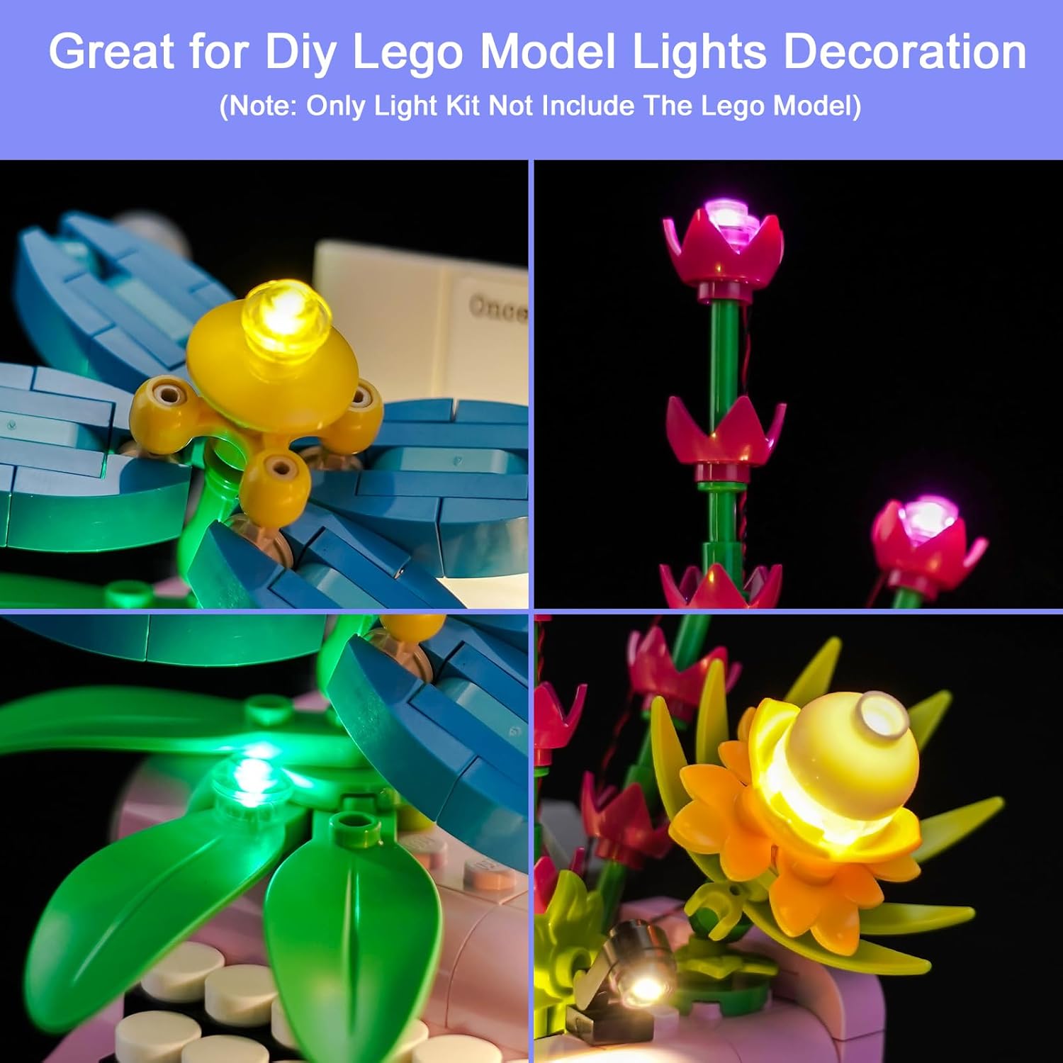 Upgraded Led Light Kit Compatible with Lego Typewriter with Flowers Building Set, Lights Decoration Compatible with Lego 31169 (Model Not Included)