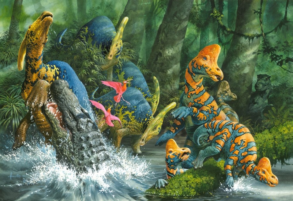 Amazon.com: Posterazzi Dinosaur Attack Poster Print by John