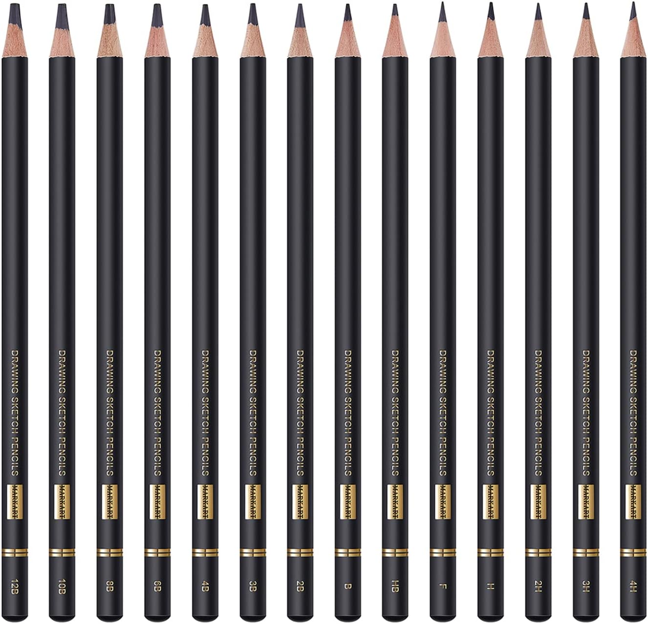Profal Ding Sketching Pencil Set - 14 Pieces, Graphite,