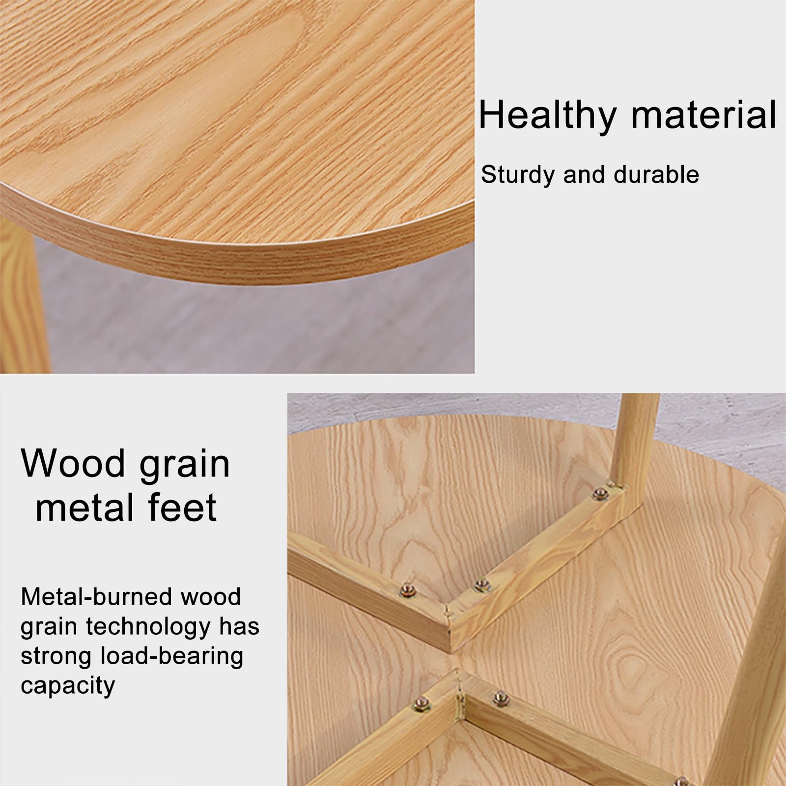 Esstisch Set, Verkaufsbüro, Kitchen Breakfast Bar Table, Büro-Empfangsraum-Clubtisch, für Geschäfte, Besprechungen, Kleine Runde Tische, Büro-Konferenztische(Gray)