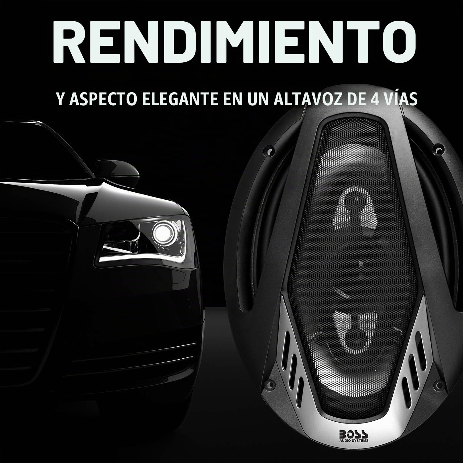 BOSS NX694 altavoz audio De 4 vías 800 W - Altavoces para coche (De 4 vías, 800 W, 4 Ω, 92 dB, 45 - 20000 Hz, 8,38 cm)