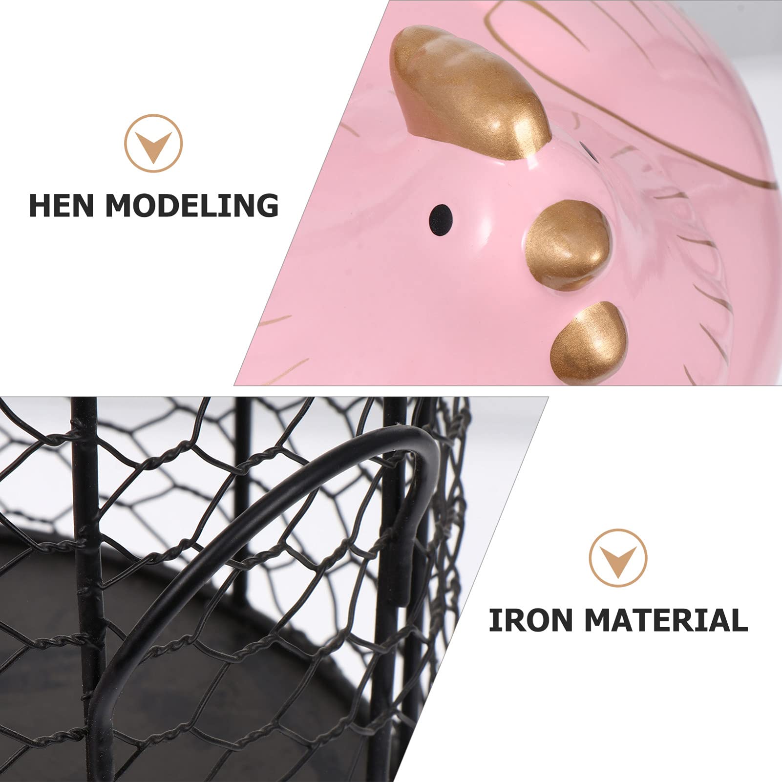 Yardwe Mini Panier Métallique Rouge Avec Poignées – Jouet Courses Enfant & Décoration
