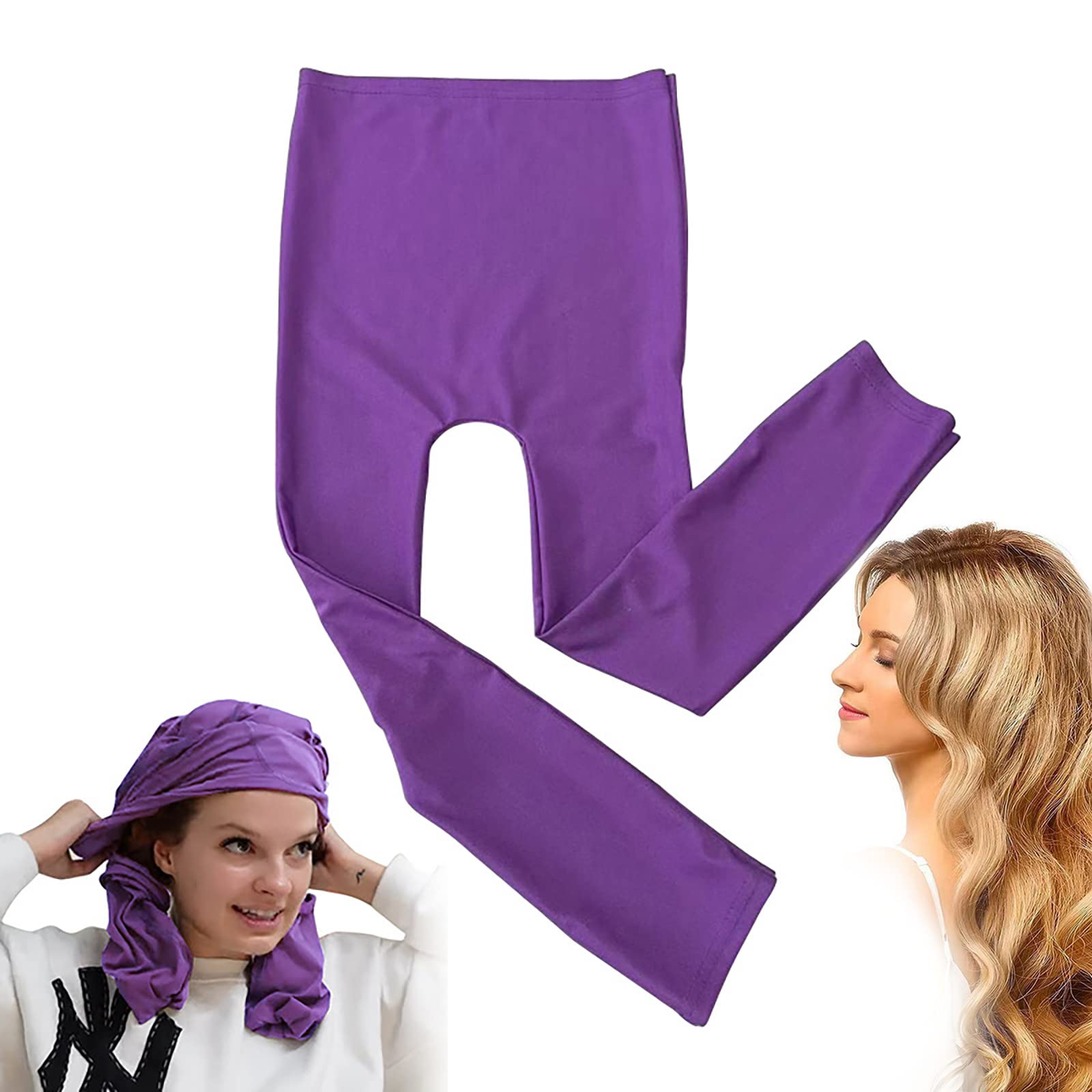 Heatless Curling Rod Headband,Heatless Curler Trouser-shaped wrap head no heat curling Rod,Ohyesbae Heatless Hair Curling Rod Headband for Long Hair,DIY Hair Rollers Styling Tool for Sleep (Purple)