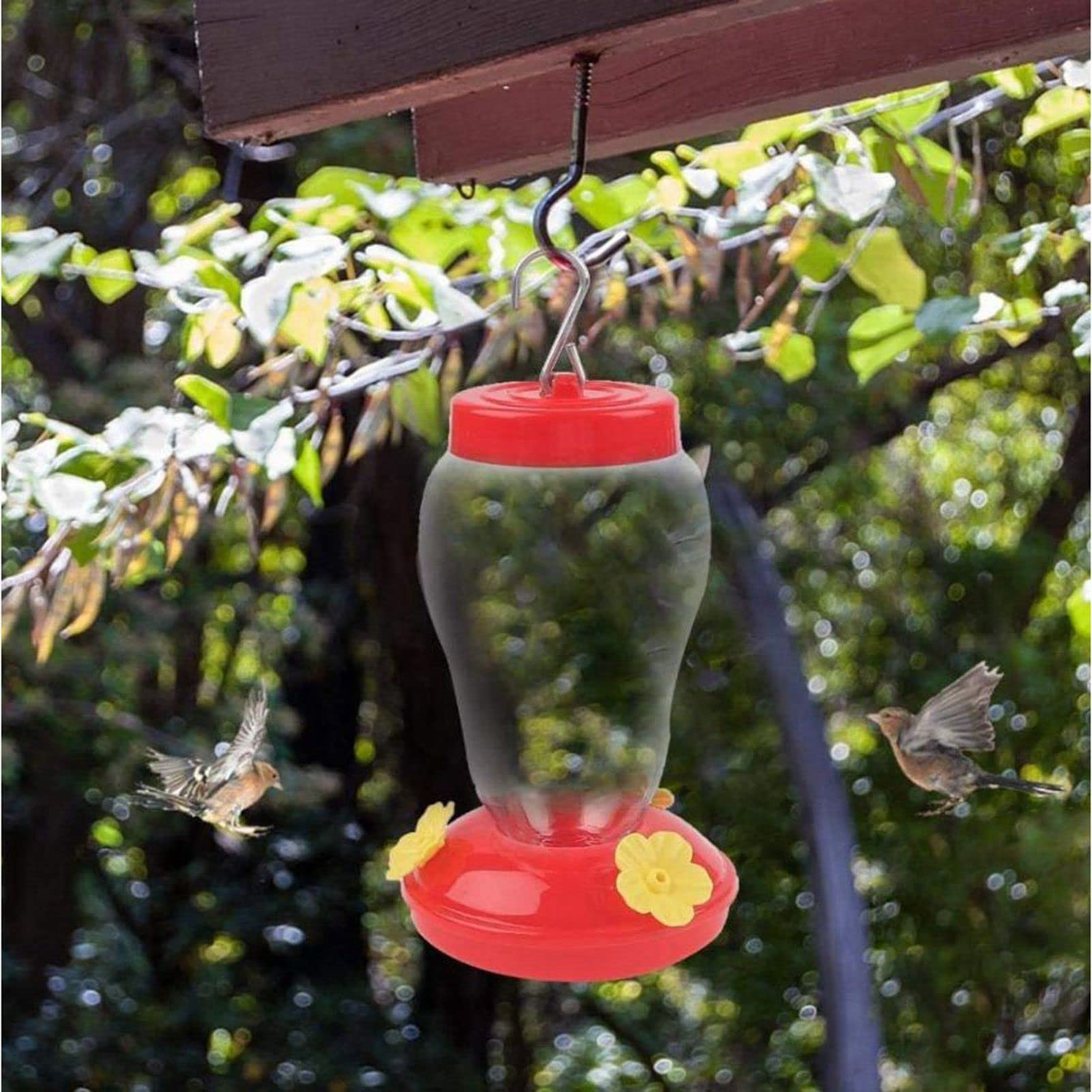 Kolibri-Futterspender Aus Glas – Blau Mit Sitzstange & Aufhänger
