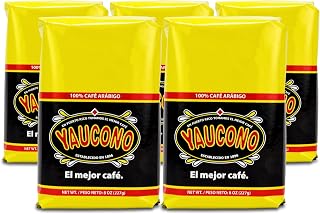 Yaucono Ground Coffee Bagged, 8 Ounce (Pack of 5)