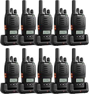 Retevis H777D Walkie Talkies for Adults with LCD Screen, USB-C Charging, Portable FRS Long Range Handheld Commercial 2 Way Radio for Restaurant Retail Warehouse(10 Pack)
