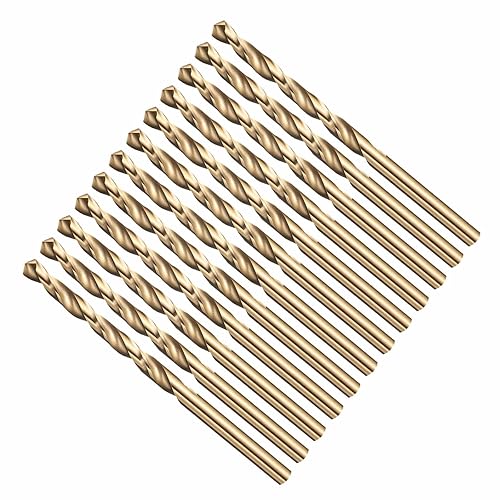 Miniatura 19 de Broca, diámetro de corte de 7/16 pulgadas (0.437 in), 4241 brocas HSS negro y dorado, ángulo de corte de 118° versátil