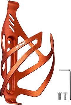 Corki Cycles Bike Water Bottle Holder Aluminum Alloy, Universal Bike Water Bottle Cage for Road, Mountain and Gravel Bikes -1 Pack - Orange