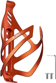 Corki Corki Cycles Bike Water Bottle Holder Aluminum Alloy, Universal Bike Water Bottle Cage for Road, Mountain and Gravel Bikes -1 Pack - Orange
