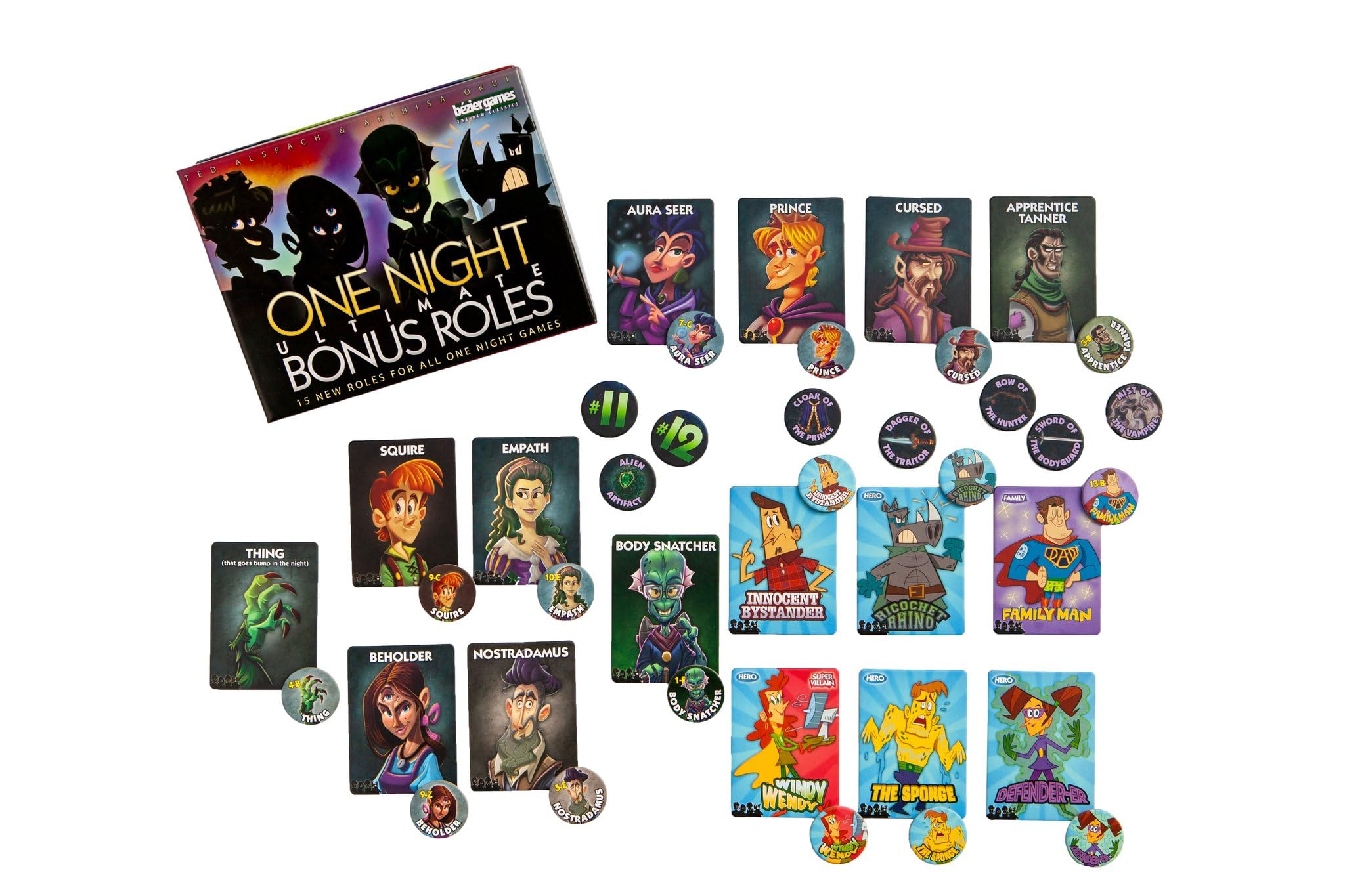 One Night Ultimate Werewolf – Fun Party Game for Kids & Adults | Engaging Social Deduction | Fast-Paced Gameplay | Hidden Roles & Bluffing, Black: Bonus Roles