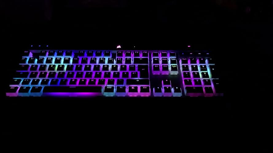 Touche Clavier Azerty Glorious Gaming - Touches GPBT Aura RGB : Capuchons Pudding, PBT Doubleshot, Translucides, Noir, Pour Claviers Mécaniques Custom Formats 100, 75, 65 Keycaps Azerty