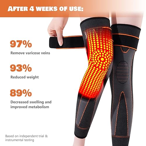 Miniatura 3 de COLORCASA 2 paresRodilleras autocalentables de acupresión de turmalina, rodilleras moldeadoras de acupresión, rodilleras autocalentables de ajenjo