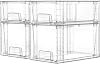 Vtopmart 4 Pack Clear Stackable Storage Drawers, Easy to Assemble Bathroom Organizers with Handles, Plastic Kitchen Pantry, Cabinet, and Under Sink Organization