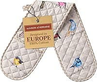 Vista 1 de Maison d' Hermine - Guante de horno doble de 7 x 35 pulgadas, con bucle, 100 % algodón, resistente al calor, cocinar, sartenes, hornear, microondas