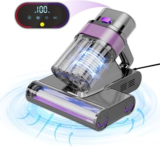 Bed Vacuum Cleaner,UV Mattress Vacuum Cleaner with 16Kpa Suction and High Heating,500W Powerful Double-Cup Handheld Vacuums with Smart Dust Sensor,Low Noise,Suitable for Dust, Pet Hair