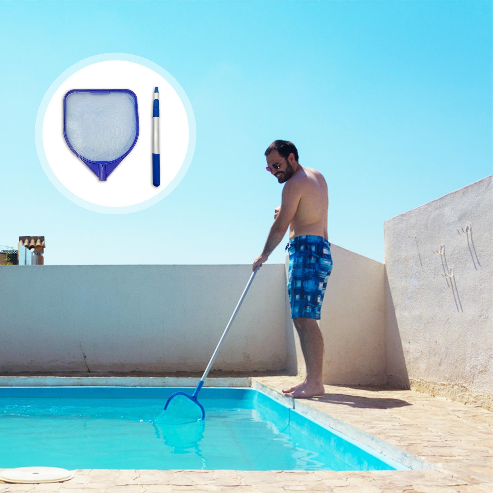 U.S. Pool Supply Handskimmer-Netz Für Pool, Spa & Whirlpool – 66 Cm Gesamtlänge, Feinmaschig, Mit Aluminiumstange