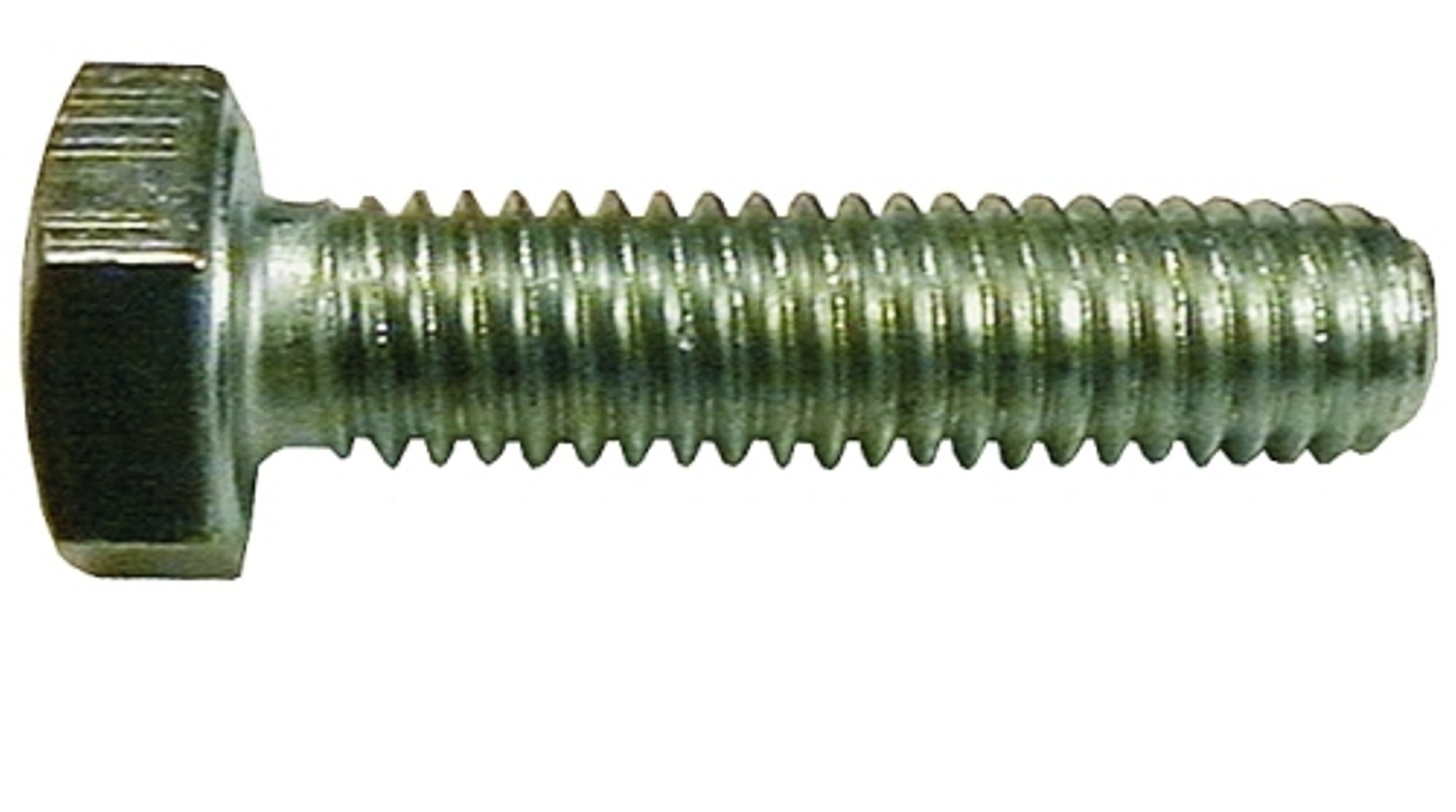 Vis à métaux tête hexagonale classe 8.8 en acier zingué blanc M12x80 mm par boîte de 50 pièces
