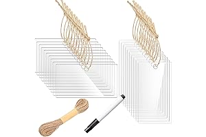 Clear Hanging Labels for Baskets - 20 Pack Acrylic Basket Labels Blank...