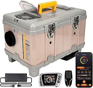 TB10 8KW Portable Diesel Heater, DC 12V/AC 110V Diesel Air Heater with Bluetooth APP Control, Automatic Start Stop, Ventilation & 5500m Adaptive Plateau for Cars Trucks RV
