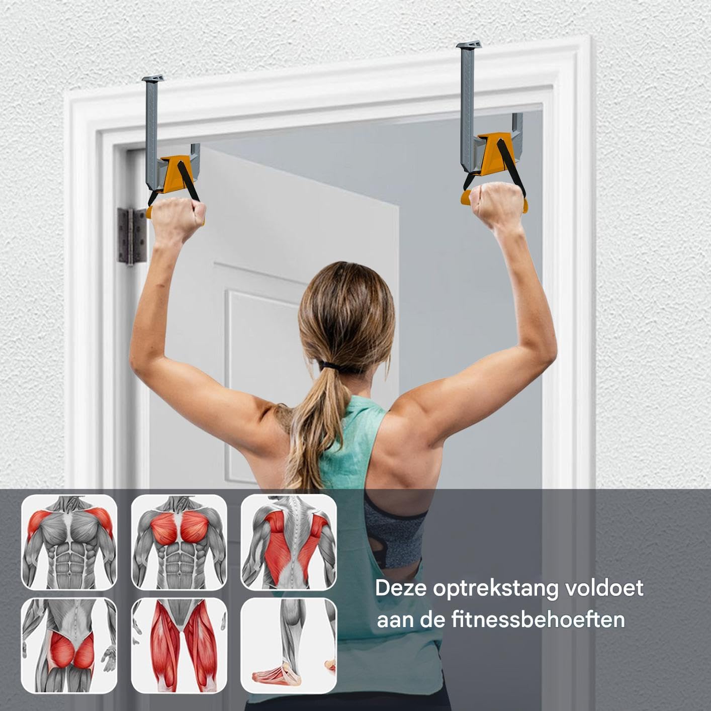 Barre per porta a tirante - Sistema di dispositivi professionale di alta qualità e leggeri, strumento di allenamento portatile antiscivolo compatto per attrezzature da fitness | Cornici per viaggi