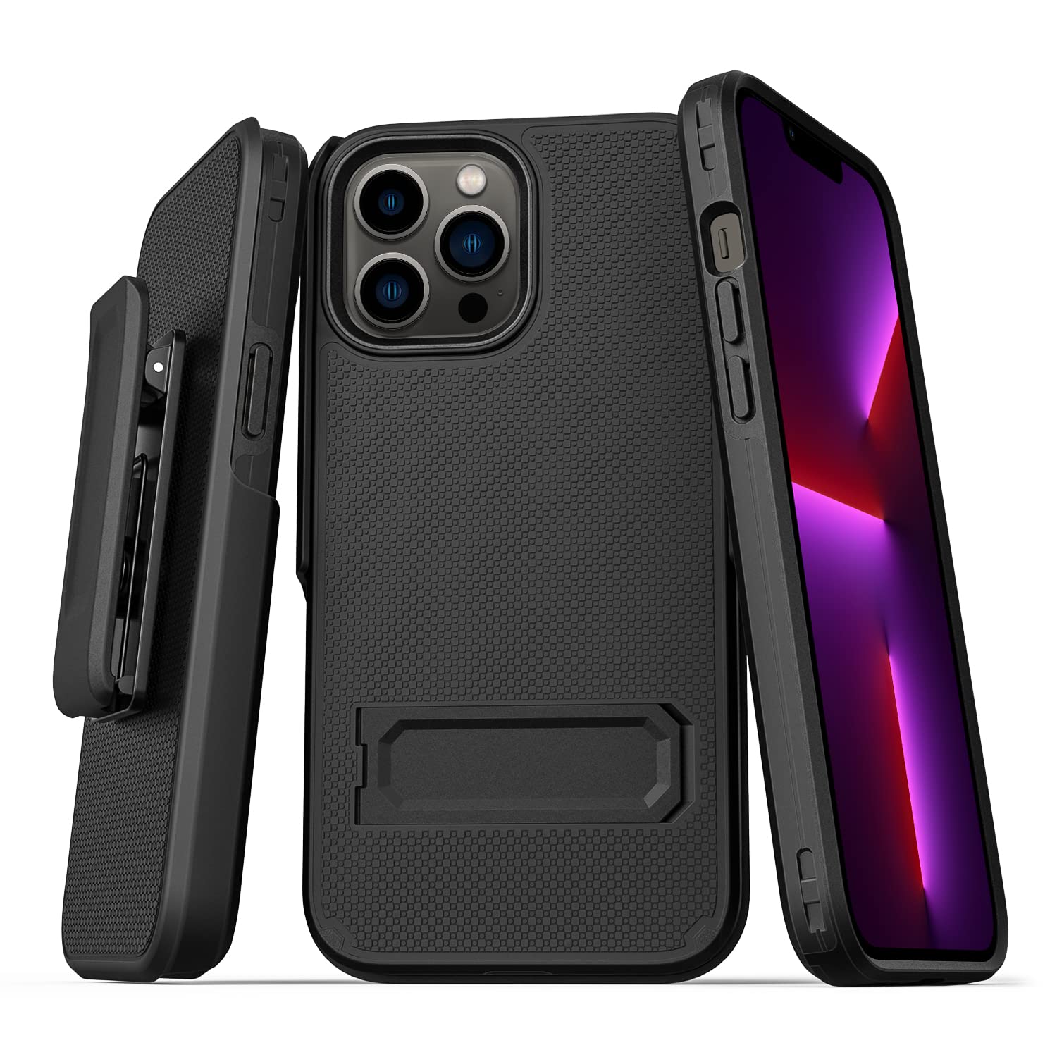 Cbus WirelessCase with Holster Belt Clip Compatible with iPhone 12 and iPhone 12 Pro