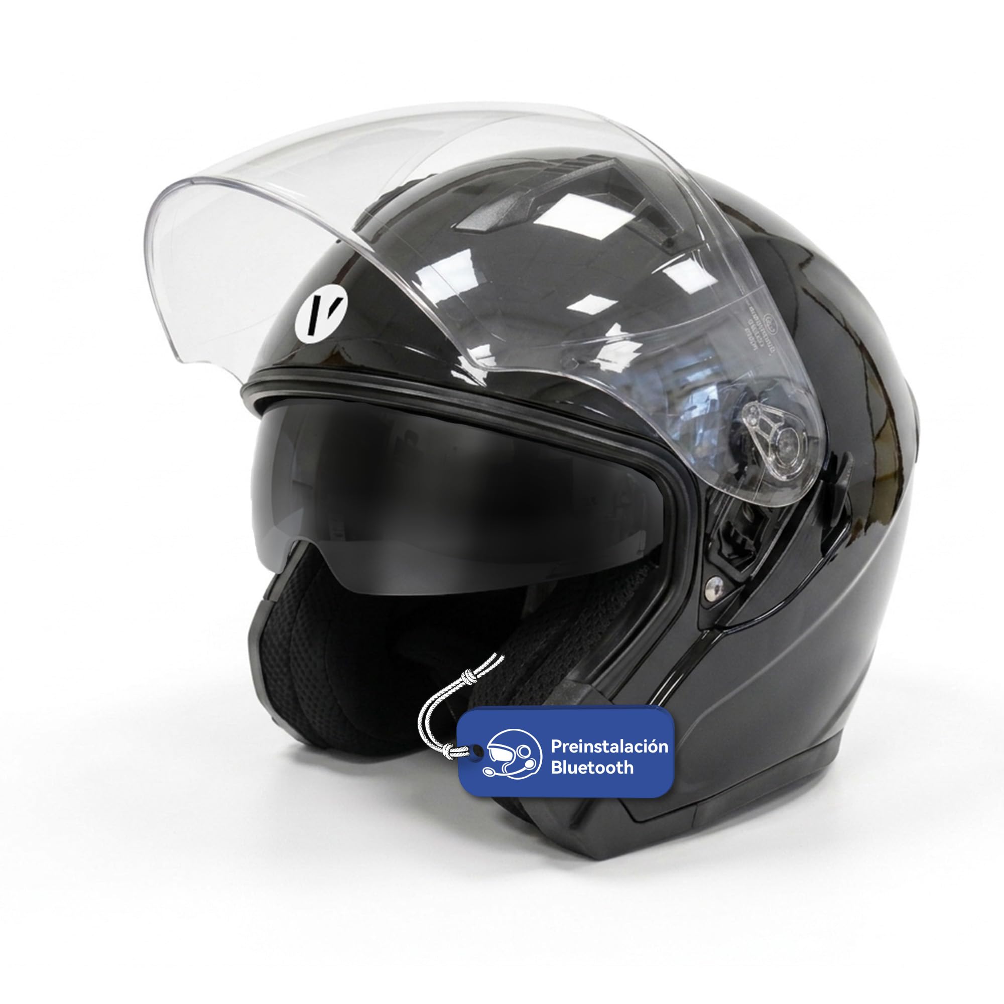 Casco Moto Jet Visera Parasol – Homologación ECE 2206 | Antirayaos Cierre Micrométrico